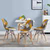 4Pcs Dining Chairs Eiffel Chairs Side Chairs Soft Padded Seat Home Kitchen Check