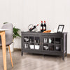 TV console table for TVs up to 50'' Modern TV Stand Glass Door Storage Cabinet