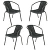 Garden Bistro Patio Furniture Set Folding Table Chairs Outdoor Indoor Rattan NEW