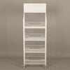 White Shop Retail Shelf Wire Mesh Display Rack Supermarket Movable or Fixed Legs