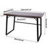 Retro PC Computer Home Office Desk Study Writing Table Workstation Metal Legs