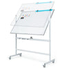 Rolling White Board Reversible Dry Erase Board Adjustable Magnetic Whiteboard