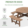 6/8Seater Picnic Table and Bench Set Wooden Outdoor Garden Pub Bench Party Table