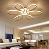 Modern Lamp Ring LED Ceiling Light Floral Petal Chandelier Light Home 58/74CM UK
