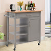 Kitchen Island Trolley Cart Cupboard Drawer 3 Tiers Storage Shelves Dining Room
