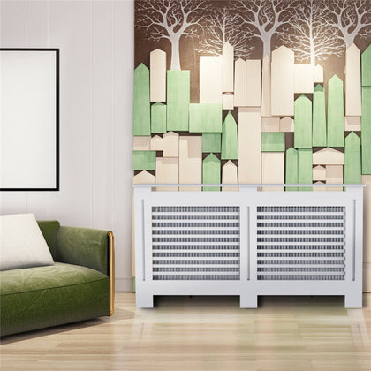 Vintage Radiator Cover Christmas Home Decoration MDF Heater Heating Side Cabinet