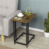 Mobile Side Table, C Shaped Sofa End Table, Coffee Snack Table for Living Room