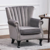 Upholstered Wing Back Oyster Retro Armchair Queen Anne Chair Lounge Sofa Velvet