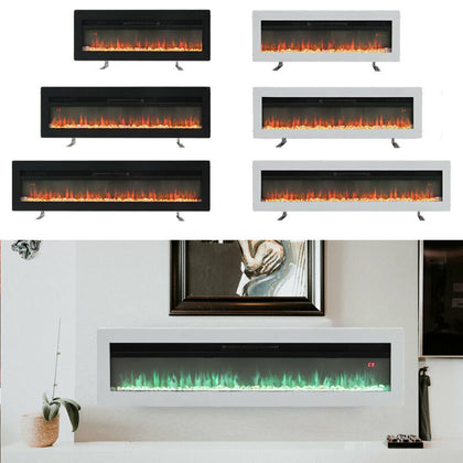 Insert/Wall Mounted/Freestand Electric LED Flame Fire Fireplace Heater W/Remote