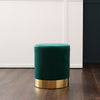 Round Velvet Padded Dressing Table Stool Vanity Makeup Chair Stool Footstool NEW