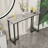 Modern Console Table White Marble Effect Hallway Hall Desk Side Table Furniture