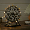 Desktop Rotating Metal Ferris Wheel Ornament LED Sky Wheel Windmill Night Light