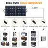 Suaoki 100W Foldable Dual-Port Solar Panel 10 In 1 Connector Cable Camping UK