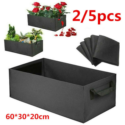 2/5x Fabric Plant Grow Bag Garden Flower Vegetable Tomato Potato Planter Pot UK