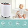 White Portable Washing Machine Mini Single Tub Washer for Flats Dorm Camping