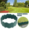 Flexible Plastic Wooden Effect Lawn Border Edge Garden Edging Picket Fencing Set