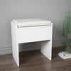 White Dressing Table Set with Stool Makeup Desk Sliding Mirror & 4 Drawers