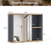 Wall-Mounted Bathroom Mirror Cabinet Door Medicine Cabinet Adjustable Shelf