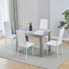 Modern White/Black Dining Table for 2-4 Small Space Wooden Kitchen Table Writing
