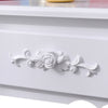 Dressing Table with Drawers, Mirror Stool Set Makeup Desk Vanity Table Bedroom