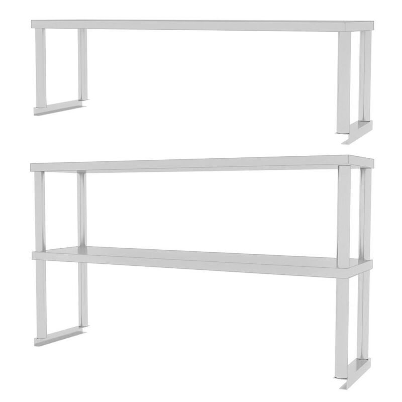 Over Shelf Commercial Kitchen Stainless Steel Single/Double Tiers Overshelf For P ...