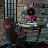Gaming Desk Steel Frame w/ Cup Holder Headphone Hook Adjustable Feet Black