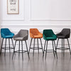 1/2/4X Bar Stools Breakfast Velvet Padded Bar Chairs Seat Kitchen Pub Stool UK