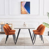 2/4 X Dining Chairs Velvet Set Padded Seat Metal Leg Kitchen Chair Home Office