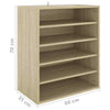 Shoe Cabinet Oak 60x35x70cm Chipboard Container