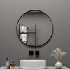 Round Wall Mirror for Bathroom Bedroom with Black/Gold Frame Wall Mounted