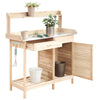 Work Bench Table Garden Greenhouse Wooden Work Station Patio Storage Cabinet NEW