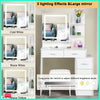 New White Hollywood LED Lights Mirror Makeup Dressing Table Vanity Set 3 Shelves