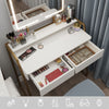 Dressing Table Vanity Set with Adjustable LED Light and Mirror Padded Stool
