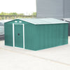 12 x 10ft Heavy Duty Metal Garden Shed Apex Roof Outdoor Tool Storage Box House