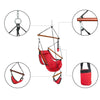 Hammock Hanging Chair Air Deluxe Sky Swing Outdoor/Indoor Chair Solid Wood Red