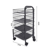3-6 Tier Kitchen Rotating Storage Trolley Shelf Organiser Vegetable Fruits Rack