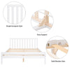 4ft6 Double Size Bed Solid Pine Wood Bed Frame for Adults Kids Teenagers NT