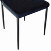 2pcs Black Velvet Padded Seat Dining Chairs for Dining Room Kitchen Living Room