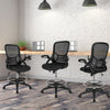 Ergonomic Mid-Back Drafting Chair Height Adjustable Swivel Task Chair Office