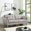 Linen Fabric Sofa Bed Couch Convertible Recliner Back Thick Cushions 3 Seater