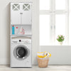 Over-The-Toilet Storage Cabinet 3-Tier Washing Machine Rack W/ Adjustable Shelf