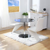 90cm Tempered Round Table Clear Glass Chrome Base Leg Dinner Kitchen Furniture