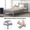 Single Bed 3ft Grey Solid Pine Wooden Bed Frame Shaker Style Bedroom Furniture