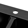Large Stone Resin 2.0 Kitchen Sink with Waste Kit Inset Sinks 2 Deep Bowls Black