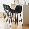2X Modern Bar Stools Velvet Breakfast Stool Kitchen Pub Chair Metal Leg