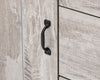 Large Grey Sideboard Storage Unit 2 Drawers 3 Doors Metal Handles Industrial