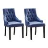2x Leathaire Dining Chairs with Knocker Accent Tufted Chairs Dining Room Kitchen