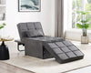 4 in 1 Convertible Sofa Bed, Single Sleeper Chair Folding Ottoman Adjustable