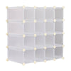 16 PAIRS INTERLOCKING CUBES SHOE ORGANIZER STORAGE RACK DISPLAY STAND UK SELLER