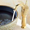 Modern Bathroom Sink Taps Monobloc Basin Mixer Tap Single Hole Faucet Brass Gold